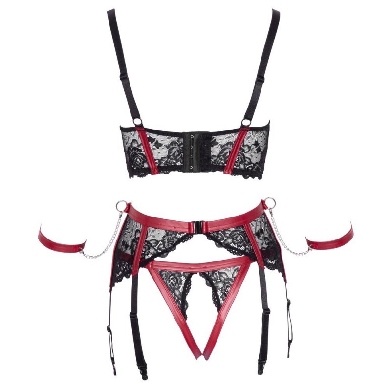 Shelf Bra Set black/red S